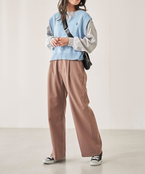 U.S. POLO ASSN.（ユーエスポロアッスン）の「∴WEGO/U.S. POLO ASSN. 別注カラーワンポイントベスト（ベスト・レディース・サックスブルー/グリーン/ピンク/杢グレー/オフホワイト/ブルー系その他/ブラック/ライトイエロー・FREE）」の19枚目の写真