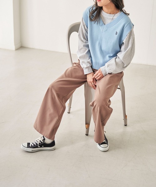 U.S. POLO ASSN.（ユーエスポロアッスン）の「∴WEGO/U.S. POLO ASSN. 別注カラーワンポイントベスト（ベスト・レディース・サックスブルー/グリーン/ピンク/杢グレー/オフホワイト/ブルー系その他/ブラック/ライトイエロー・FREE）」の18枚目の写真