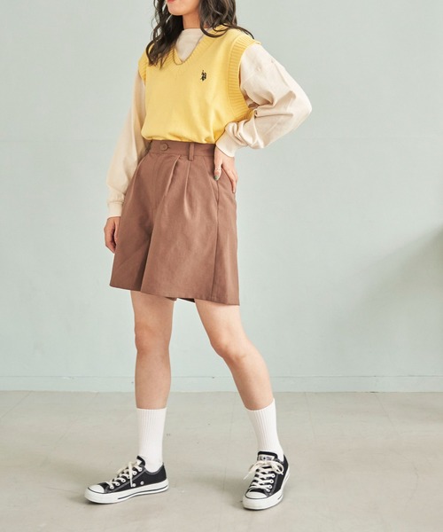 U.S. POLO ASSN.（ユーエスポロアッスン）の「∴WEGO/U.S. POLO ASSN. 別注カラーワンポイントベスト（ベスト・レディース・サックスブルー/グリーン/ピンク/杢グレー/オフホワイト/ブルー系その他/ブラック/ライトイエロー・FREE）」の14枚目の写真