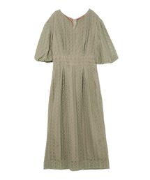 LADYボリュームスリーブレースナローワンピース