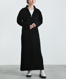 2021 AW ハイネックハーフジップニットワンピース