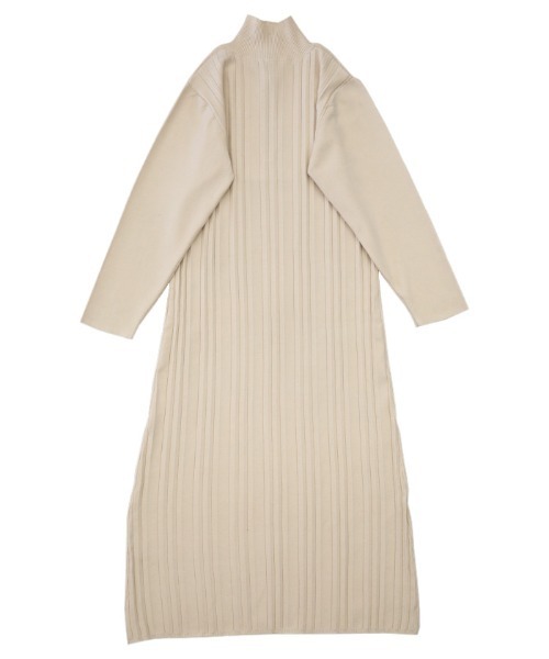 2021 AW ハイネックハーフジップニットワンピース（ワンピース