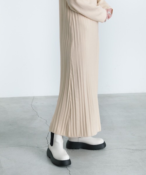 2021 AW ハイネックハーフジップニットワンピース（ワンピース