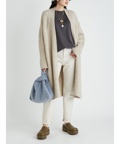 Mila Owen（ミラオーウェン）の「ヤクブレンドロングニットコート