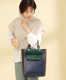 Ray BEAMS | Casselini × Ray BEAMS / 別注 ポケット スタッズ トートバッグ(トートバッグ)