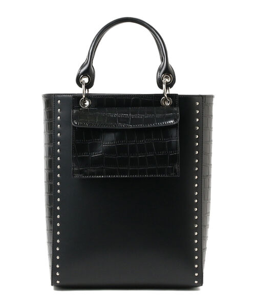 Ray BEAMS（レイビームス）の「Casselini × Ray BEAMS / 別注 ポケット スタッズ トートバッグ（トートバッグ・レディース・ブラック/ネイビー・ONE SIZE）」の14枚目の写真