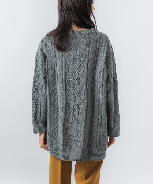 セール】【SETUP7】オーバーサイズローゲージアランニット