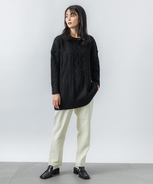 セール】【SETUP7】オーバーサイズローゲージアランニット