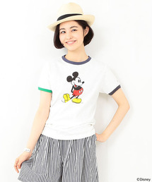 Champion | 【FUDGE 5月号掲載】CHAMPION×BEAMS BOY / リンガーTシャツ （Mickey Mouse）☆◇◆(Tシャツ/カットソー)