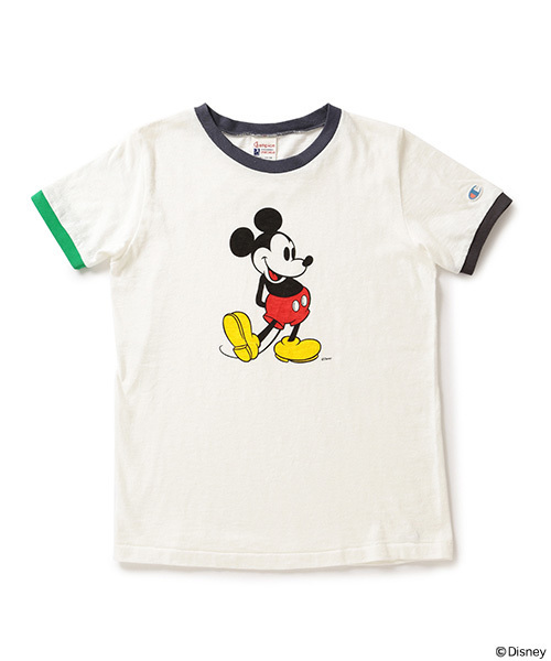 Champion（チャンピオン）の「CHAMPION×BEAMS BOY / リンガーTシャツ （Mickey Mouse）（Tシャツ/カットソー・レディース・ホワイト/グレー・SMALL）」の8枚目の写真