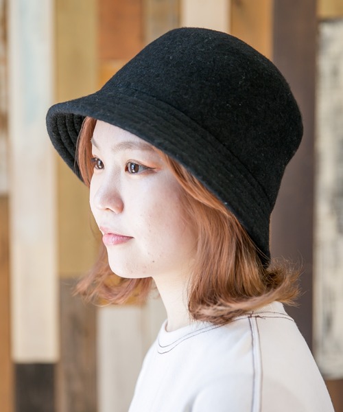 無(ム)の「BASQUE BUCKET HAT【バスクバケットハット】(ハット・レディース・ブラック/チャコールグレー/ベージュ・FREE)」の2枚目の写真