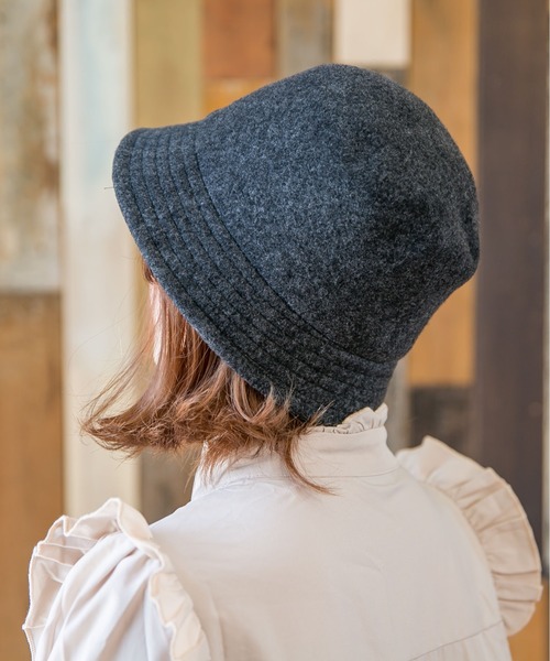無(ム)の「BASQUE BUCKET HAT【バスクバケットハット】(ハット・レディース・ブラック/チャコールグレー/ベージュ・FREE)」の5枚目の写真