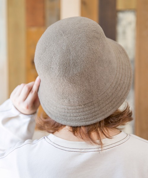 無(ム)の「BASQUE BUCKET HAT【バスクバケットハット】(ハット・レディース・ブラック/チャコールグレー/ベージュ・FREE)」の10枚目の写真