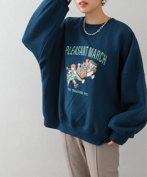 SpRay（スプレイ）の「裏起毛おもちゃ箱ＧＩＲＬスウェット（スウェット・レディース・ブラック/ブルー/アイボリー/ボルドー/オートミール・FREE）」の4枚目の写真