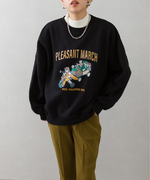 SpRay（スプレイ）の「裏起毛おもちゃ箱ＧＩＲＬスウェット（スウェット・レディース・ブラック/ブルー/アイボリー/ボルドー/オートミール・FREE）」の6枚目の写真