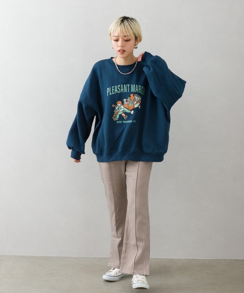 SpRay（スプレイ）の「裏起毛おもちゃ箱ＧＩＲＬスウェット（スウェット・レディース・ブラック/ブルー/アイボリー/ボルドー/オートミール・FREE）」の15枚目の写真