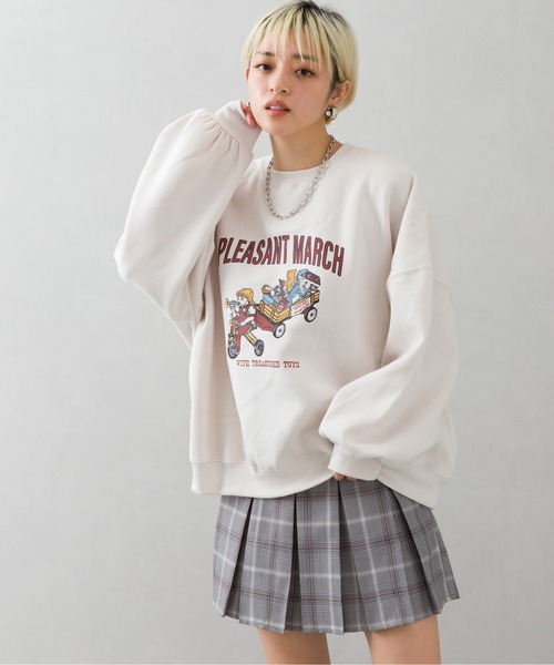 SpRay（スプレイ）の「裏起毛おもちゃ箱ＧＩＲＬスウェット（スウェット・レディース・ブラック/ブルー/アイボリー/ボルドー/オートミール・FREE）」の16枚目の写真