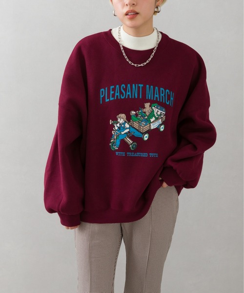 SpRay（スプレイ）の「裏起毛おもちゃ箱ＧＩＲＬスウェット（スウェット・レディース・ブラック/ブルー/アイボリー/ボルドー/オートミール・FREE）」の11枚目の写真