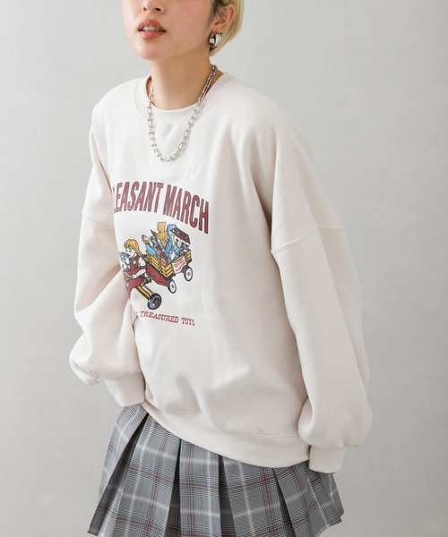 SpRay（スプレイ）の「裏起毛おもちゃ箱ＧＩＲＬスウェット（スウェット・レディース・ブラック/ブルー/アイボリー/ボルドー/オートミール・FREE）」の9枚目の写真