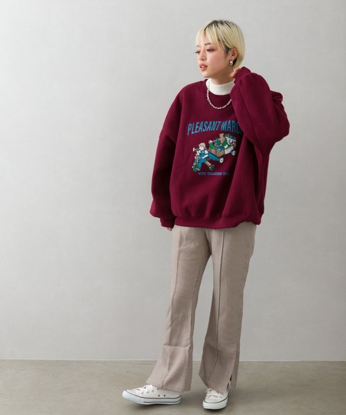 SpRay（スプレイ）の「裏起毛おもちゃ箱ＧＩＲＬスウェット（スウェット・レディース・ブラック/ブルー/アイボリー/ボルドー/オートミール・FREE）」の14枚目の写真