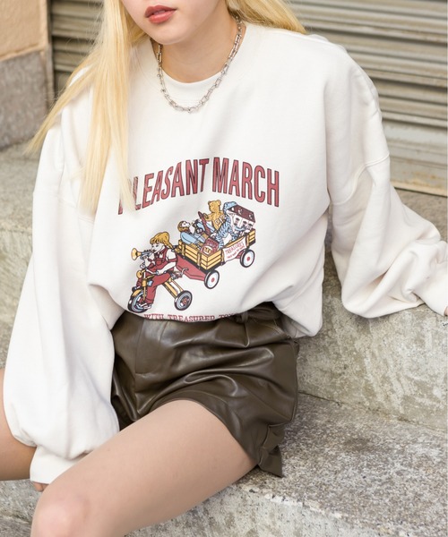 SpRay（スプレイ）の「裏起毛おもちゃ箱ＧＩＲＬスウェット（スウェット・レディース・ブラック/ブルー/アイボリー/ボルドー/オートミール・FREE）」の20枚目の写真