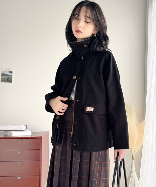 Java(ジャバ)の「《JaVa ジャバコラボ》映える1枚!裏地キルティングコットンワークカバーオール(ブルゾン・レディース・ブラック/ベージュ/オリーブ/アイボリー・SMALL/MEDIUM/LARGE/X-LARGE)」の19枚目の写真