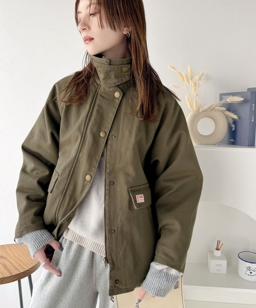 Java(ジャバ)の「《JaVa ジャバコラボ》映える1枚!裏地キルティングコットンワークカバーオール(ブルゾン・レディース・ブラック/ベージュ/オリーブ/アイボリー・SMALL/MEDIUM/LARGE/X-LARGE)」の16枚目の写真