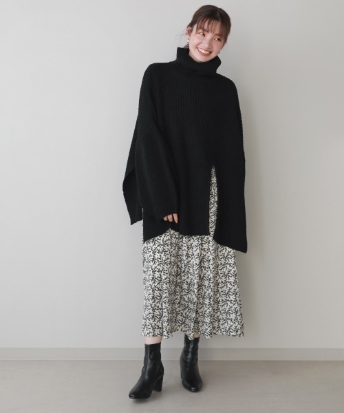 Bou Jeloud（ブージュルード）の「【WEB限定】スリットボリュームスリーブニット（ニット/セーター・レディース・ブラック/グレー/レッド/マスタード・FREE）」の10枚目の写真