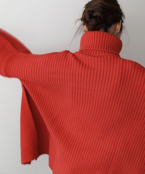 Bou Jeloud（ブージュルード）の「【WEB限定】スリットボリュームスリーブニット（ニット/セーター・レディース・ブラック/グレー/レッド/マスタード・FREE）」の20枚目の写真