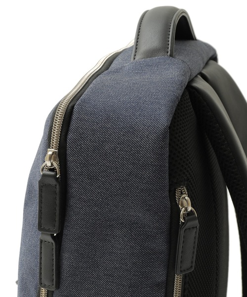PRO-SPERITY(プロスペリティ)の「【PRO-SPERITY/プロスペリティ】別注デニムライククロス×シンセティックレザーバックパック(バックパック/リュック・メンズ・ブラック/ネイビー/グレー・FREE)」の8枚目の写真