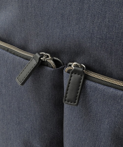 PRO-SPERITY(プロスペリティ)の「【PRO-SPERITY/プロスペリティ】別注デニムライククロス×シンセティックレザーバックパック(バックパック/リュック・メンズ・ブラック/ネイビー/グレー・FREE)」の4枚目の写真