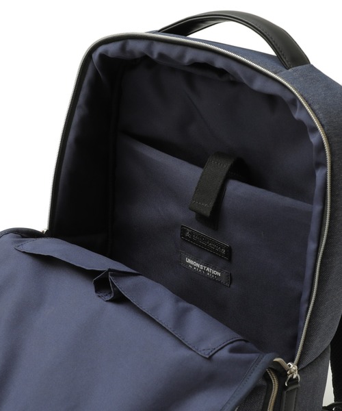 PRO-SPERITY(プロスペリティ)の「【PRO-SPERITY/プロスペリティ】別注デニムライククロス×シンセティックレザーバックパック(バックパック/リュック・メンズ・ブラック/ネイビー/グレー・FREE)」の16枚目の写真