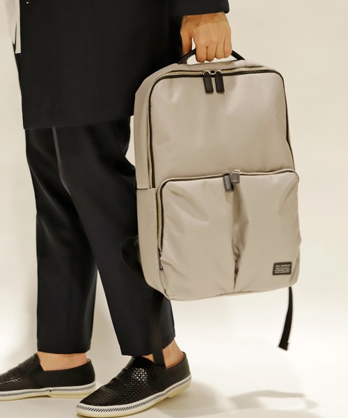 PRO-SPERITY(プロスペリティ)の「【PRO-SPERITY/プロスペリティ】別注デニムライククロス×シンセティックレザーバックパック(バックパック/リュック・メンズ・ブラック/ネイビー/グレー・FREE)」の11枚目の写真