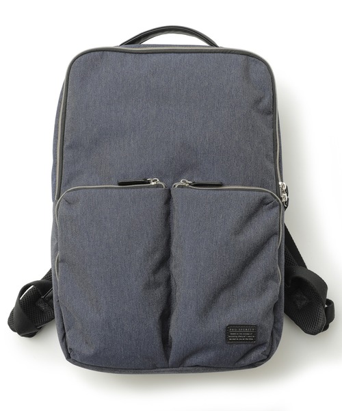 PRO-SPERITY(プロスペリティ)の「【PRO-SPERITY/プロスペリティ】別注デニムライククロス×シンセティックレザーバックパック(バックパック/リュック・メンズ・ブラック/ネイビー/グレー・FREE)」の10枚目の写真