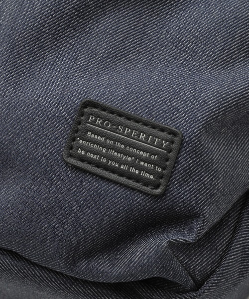 PRO-SPERITY(プロスペリティ)の「【PRO-SPERITY/プロスペリティ】別注デニムライククロス×シンセティックレザーバックパック(バックパック/リュック・メンズ・ブラック/ネイビー/グレー・FREE)」の15枚目の写真