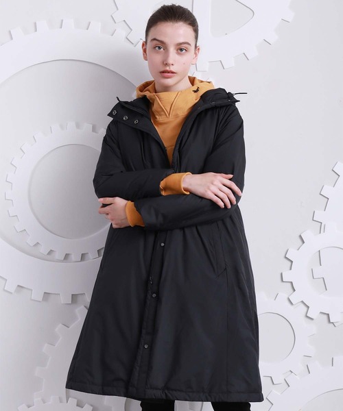 A DEGREE FAHRENHEIT(エーディグリーファーレンハイ)の「AラインHBダウンコート(ダウンジャケット/コート・レディース・ベージュ/ブラック・SMALL/MEDIUM)」の4枚目の写真