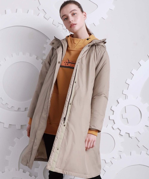 A DEGREE FAHRENHEIT(エーディグリーファーレンハイ)の「AラインHBダウンコート(ダウンジャケット/コート・レディース・ベージュ/ブラック・SMALL/MEDIUM)」の7枚目の写真