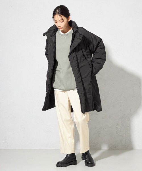 SHARE PARK(シェアパーク)の「【洗える】TR裏起毛セミワイドパンツ(その他パンツ・レディース・アイボリー系/ネイビー系・1/0)」の4枚目の写真