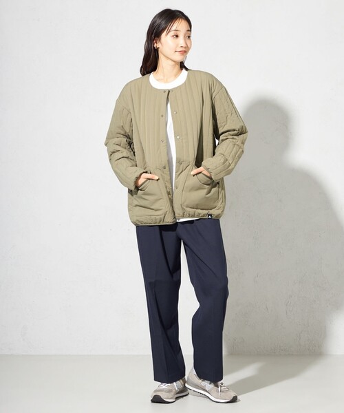 SHARE PARK(シェアパーク)の「【洗える】TR裏起毛セミワイドパンツ(その他パンツ・レディース・アイボリー系/ネイビー系・1/0)」の11枚目の写真