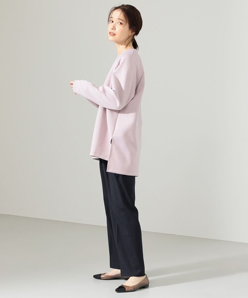 SHARE PARK(シェアパーク)の「【洗える】TR裏起毛セミワイドパンツ(その他パンツ・レディース・アイボリー系/ネイビー系・1/0)」の13枚目の写真