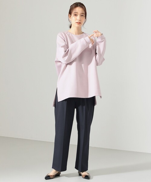 SHARE PARK(シェアパーク)の「【洗える】TR裏起毛セミワイドパンツ(その他パンツ・レディース・アイボリー系/ネイビー系・1/0)」の15枚目の写真
