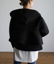 【Fizz/フィズ】　ボンディング素材　バックフリルジップパーカー