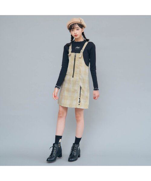 algy（アルジー）の「/リブロンT＆ジャンスカセット（ジャンパースカート・キッズ・ピンク/オフホワイト/ブラック・XXX-SMALL/SMALL/XX-SMALL/X-SMALL/MEDIUM）」の9枚目の写真