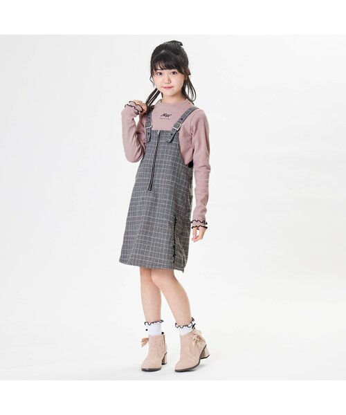 algy（アルジー）の「/リブロンT＆ジャンスカセット（ジャンパースカート・キッズ・ピンク/オフホワイト/ブラック・XXX-SMALL/SMALL/XX-SMALL/X-SMALL/MEDIUM）」の11枚目の写真