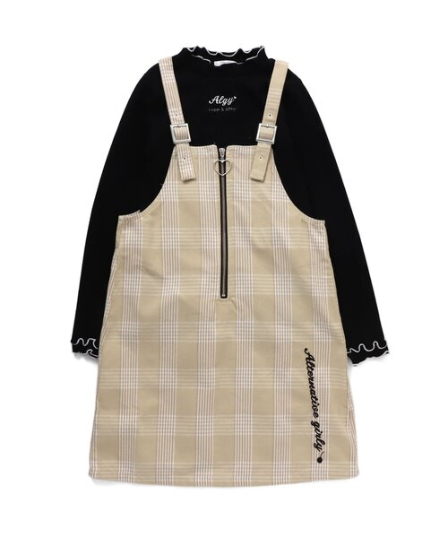 algy（アルジー）の「/リブロンT＆ジャンスカセット（ジャンパースカート・キッズ・ピンク/オフホワイト/ブラック・XXX-SMALL/SMALL/XX-SMALL/X-SMALL/MEDIUM）」の14枚目の写真