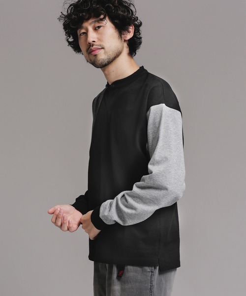 NANO universe（ナノユニバース）の「長袖Tシャツ（Tシャツ/カットソー・メンズ・ネイビー・LARGE）」の4枚目の写真