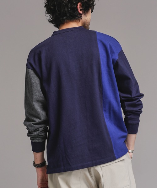 NANO universe（ナノユニバース）の「長袖Tシャツ（Tシャツ/カットソー・メンズ・ネイビー・LARGE）」の9枚目の写真