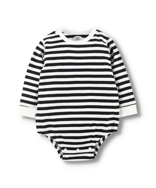 BRANSHES(ブランシェス)の「アソート柄ボディスーツ(ロンパース・キッズ・オフホワイト/チャコールグレー/ライトグリーン・80/70)」の2枚目の写真