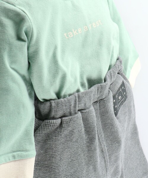 BRANSHES(ブランシェス)の「アソート柄ボディスーツ(ロンパース・キッズ・オフホワイト/チャコールグレー/ライトグリーン・80/70)」の15枚目の写真