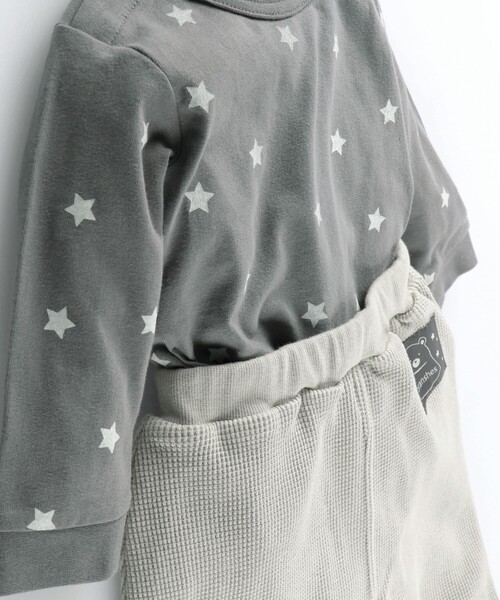 BRANSHES(ブランシェス)の「アソート柄ボディスーツ(ロンパース・キッズ・オフホワイト/チャコールグレー/ライトグリーン・80/70)」の14枚目の写真